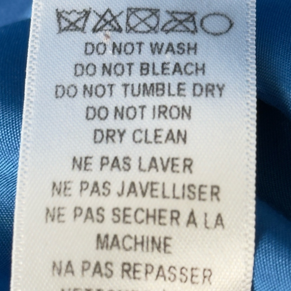Adrianna Papell Poppy Blue Solid Origami Crepe Dress Size 8 - Picture 8 of 9